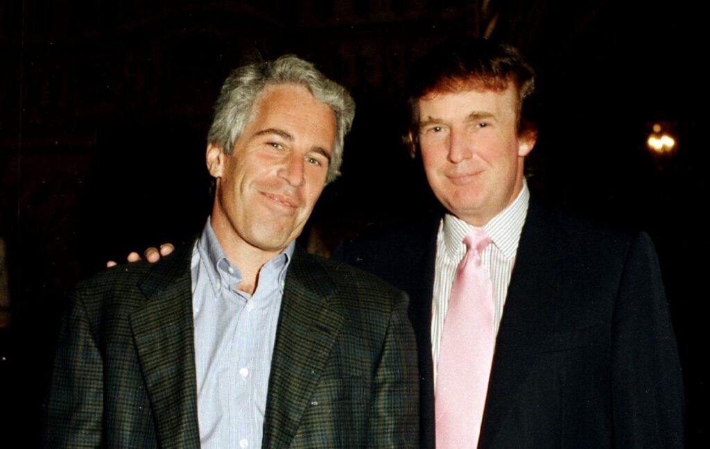 Jeffrey epstein with donal trump