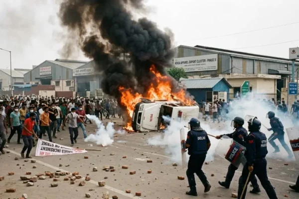 Thousands Riot in Noida Over Stagnant Wages and Living Costs