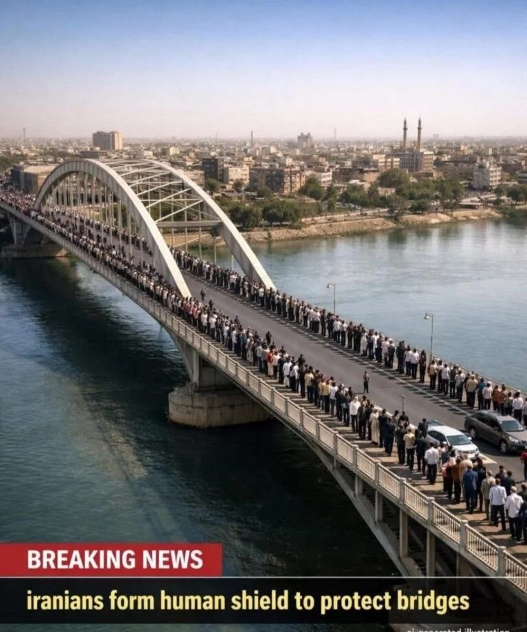 Iranians Form Human Chains on Bridges as Trump Deadline Looms 2 human chain