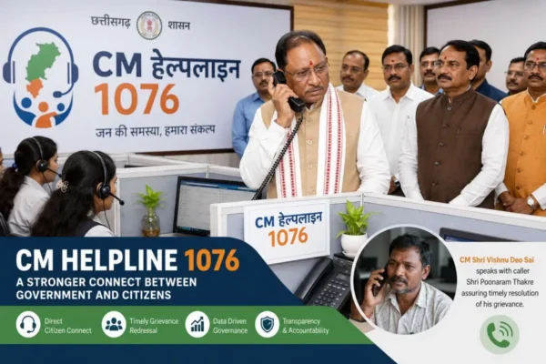 Chief Minister Shri Vishnu Deo Sai Reviews CM Helpline and Grievance Management System
