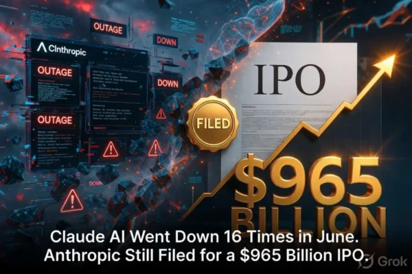 Claude AI Goes Down 16 Times in June as Anthropic Files for IPO