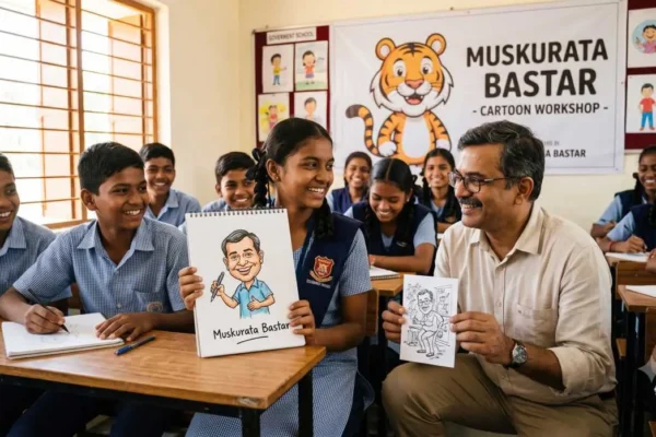 Bastar Students Swap Standard Curriculums for Political Cartooning 32 Bastar Students Swap Standard Curriculums for Political Cartooning
