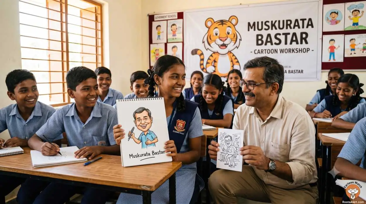 Bastar Students Swap Standard Curriculums for Political Cartooning