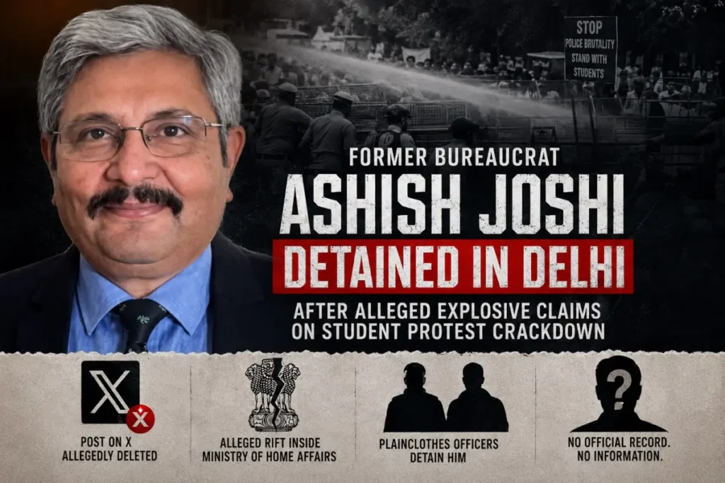 Ex-Bureaucrat Ashish Joshi Allegedly Detained After Claiming Amit Shah Wanted to Fire on Students 1 IMG 2485